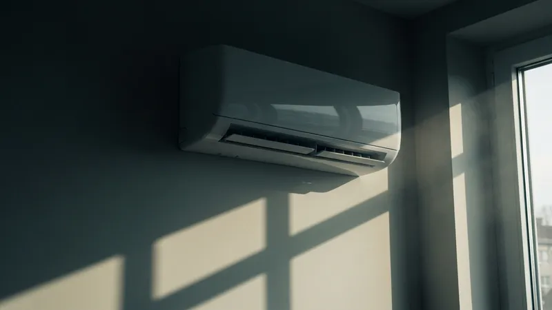 Étiquette de classe énergétique sur un climatiseur